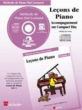Illustration de MÉTHODE DE PIANO HAL LEONARD - CD des Leçons Vol. 2
