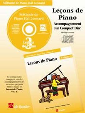 Illustration de MÉTHODE DE PIANO HAL LEONARD - CD des Leçons Vol. 3