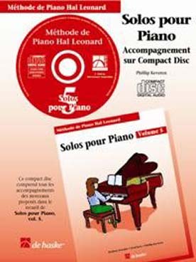 Illustration de MÉTHODE DE PIANO HAL LEONARD - CD des Solos Vol. 5