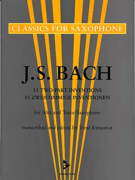 Illustration bach js inventions (15) 2 sax alto/tenor