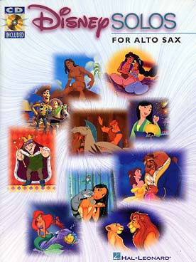Illustration de DISNEY SOLOS for saxophone : 10 airs des dessins animés avec lien de téléchargement
