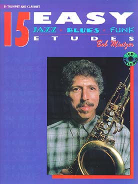 Illustration de 15 Easy jazz blues and funk (si b) pour clarinette ou trompette