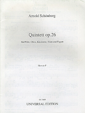 Illustration de Quintette op. 26 pour flute, hautbois, clarinette, basson et cor - Parties séparées   