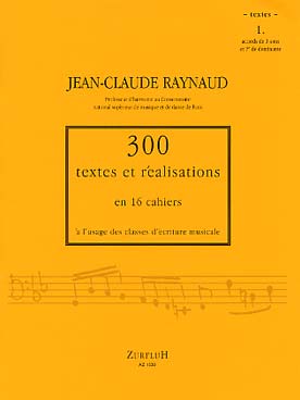 Illustration de 300 Textes et réalisations Vol. 1 : Accords de 3 sons et 7e domin. - Textes