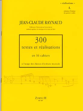 Illustration de 300 Textes et réalisations Vol. 4 : Initiation au quatuor à cordes - Réalisations