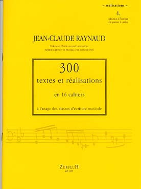 Illustration de 300 Textes et réalisations Vol. 4 : Initiation au quatuor à cordes - Réalisations