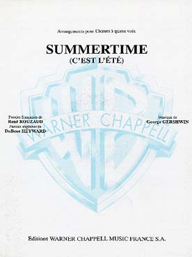 Illustration de Summertime, arr. pour chœur à 4 voix (paroles en français) et piano