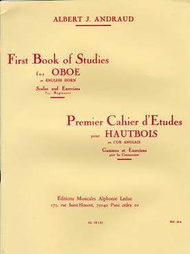 Illustration de 1er Cahier d'études pour hautbois ou cor anglais
