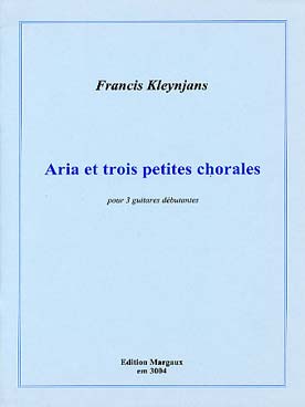 Illustration de Aria et 3 petites chorales op. 163 pour 3 guitares débutantes