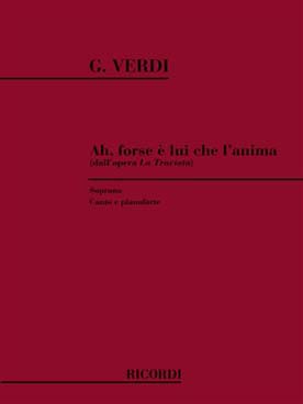 Illustration de La Traviata: Ah, forse è lui che l'anima pour soprano et piano