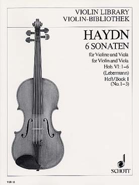 Illustration de Sonates (6) pour violon et alto - Vol. 1 sonates 1 à 3