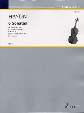 Illustration de Sonates (6) pour violon et alto - Vol. 2 sonates 4 à 6