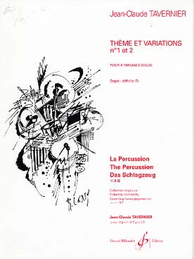 Illustration de Thème et variations N° 1 et 2 pour 4 timbales solos