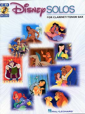 Illustration de DISNEY SOLOS for clarinet : 10 airs des dessins animés pour clarinette ou saxophone ténor avec lien de  téléchargement