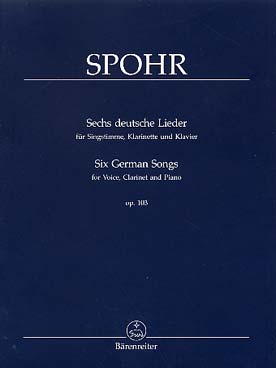 Illustration de Sechs deutches lieder op. 103 pour voix, clarinette et piano