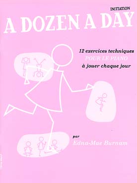 Illustration de A DOZEN A DAY par E. M. Burnam - Initiation (rose), version française