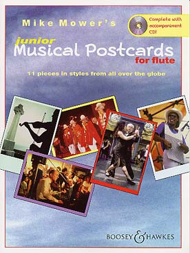 Illustration de Mike Mower's Junior Musical Postcard avec lien de téléchargement