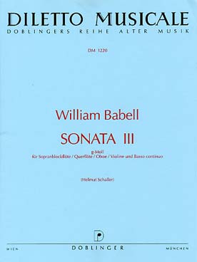 Illustration babell sonata iii en sol min