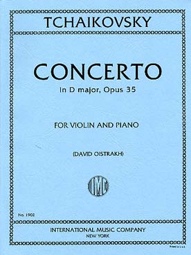 Illustration tchaikovsky concerto op. 35 en re maj