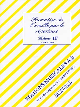 Illustration de Formation de l'oreille par le répertoire série F (cycle 2 et 3) avec fichier MP3 - Vol. 1 : élève 1re année cycle 2
