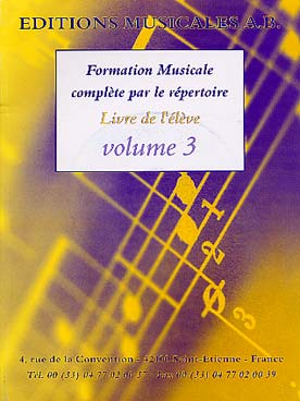 Illustration de Formation musicale complète par le répertoire - Vol. 3 : livre de l'élève avec fichier MP3 à télécharger