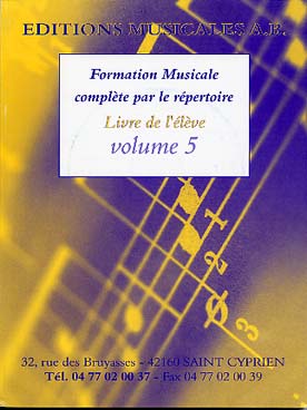 Illustration de Formation musicale complète par le répertoire - Vol. 5 : livre de l'élève avec fichier MP3 à télécharger