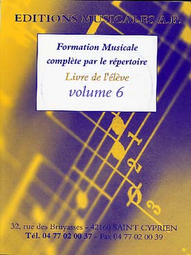 Illustration de Formation musicale complète par le répertoire - Vol. 6 : livre de l'élève avec fichier MP3 à télécharger