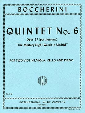 Illustration de Quintette N° 6 op. 57 : tour de garde militaire de nuit à Madrid