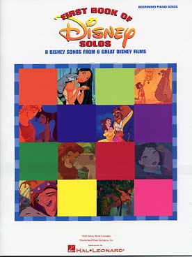 Illustration de DISNEY First book Disney solos easy piano (grosses notes)