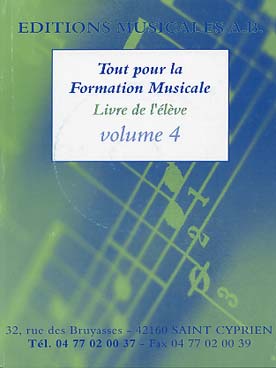 Illustration de Tout pour la formation musicale - Vol. 4 : livre de l'élève avec MP3