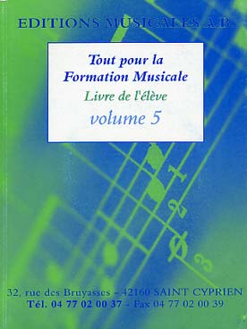 Illustration de Tout pour la formation musicale - Vol. 5 : livre de l'élève avec MP3