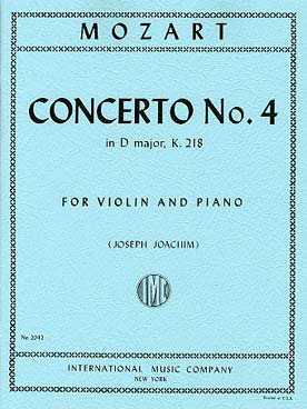 Illustration de Concerto N° 4 K 218 en ré M - éd. I.M.C.