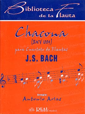 Illustration de Chaconne de la suite N° 2 BWV 1004 pour 4 flûtes (tr. Arias)