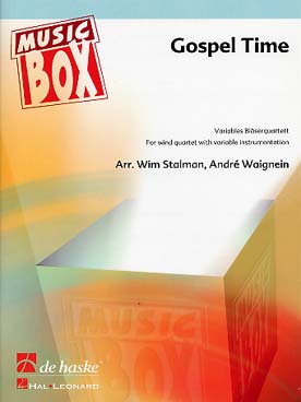 Illustration de GOSPEL TIME, arr. Waignein/Stalman pour quatuor à vents à instrumentation variable