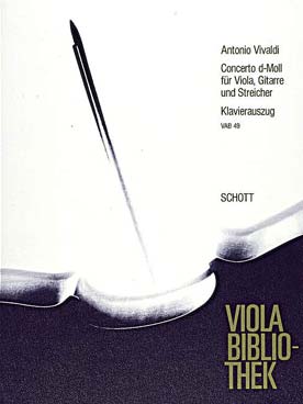 Illustration de Concerto  pour alto, guitare et cordes (réduction piano) RV 540