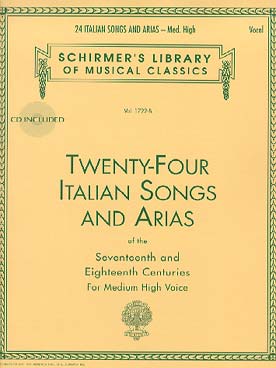Illustration de 24 ITALIAN SONGS AND ARIAS of the 17/18 century - Voix élevée/moyenne