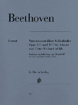 Illustration de Variations sur des mélodies populaires op. 105 et 107 pour piano et flûte (ou violon) ad libitum