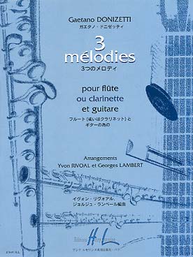 Illustration de 3 Mélodies pour flûte ou clarinette et guitare (tr. Rivoal/Lambert)