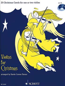 Illustration violins for christmas avec cd