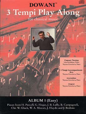 Illustration de ALBUM VIOLON 1 (facile) : Purcell, Finger, Lully, Gluck, Mozart, Haydn, Brahms... avec CD play-along