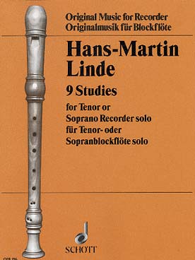 Illustration de 9 Etudes pour flûte à bec ténor ou soprano