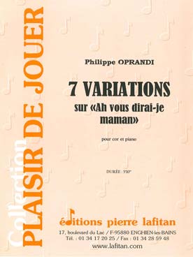 Illustration de 7 Variations sur Ah vous dirai-je maman (saxhorn alto)