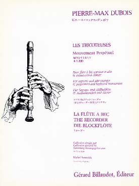 Illustration de Les Tricoteuses, mouvement perpétuel pour flûte à bec soprano et alto (1 exécutant) et clavier