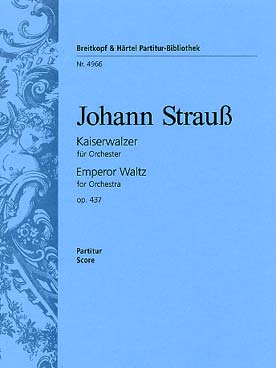 Illustration de Kaiserwalzer op 437 - Conducteur (2.2.2.2.-4.2.3.0.-Pk Schl- Harpe - Cordes)