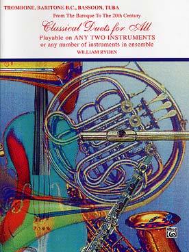 Illustration de CLASSICAL DUETS FOR ALL, du baroque au 20e siècle (tr. W. Ryden) : Verdi, Brahms, Mozart, Purcell, Albéniz...