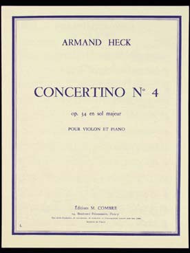 Illustration heck concertino n° 4 op. 34 en sol maj