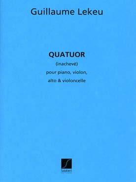 Illustration de Quatuor (inachevé) pour cordes et piano - partition et matériel
