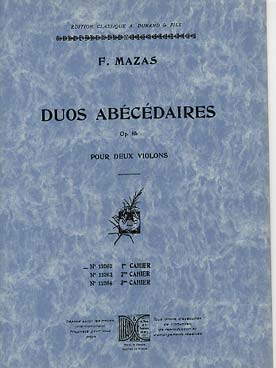 Illustration de Duos abecedaires op. 85 - Vol. 1