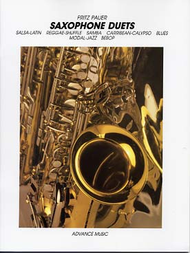 Illustration de Saxophone duets book (jazz & latin) + CD
