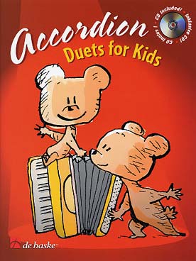 Illustration de Accordion duets for kids avec CD (basses composées)
